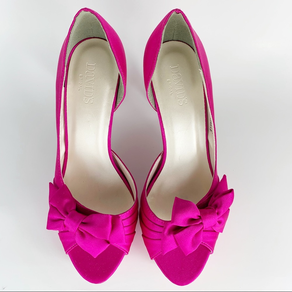 *SOLD*David's Bridal Maribelle Satin Pumps SZ1-779 - Picture 5 of 9